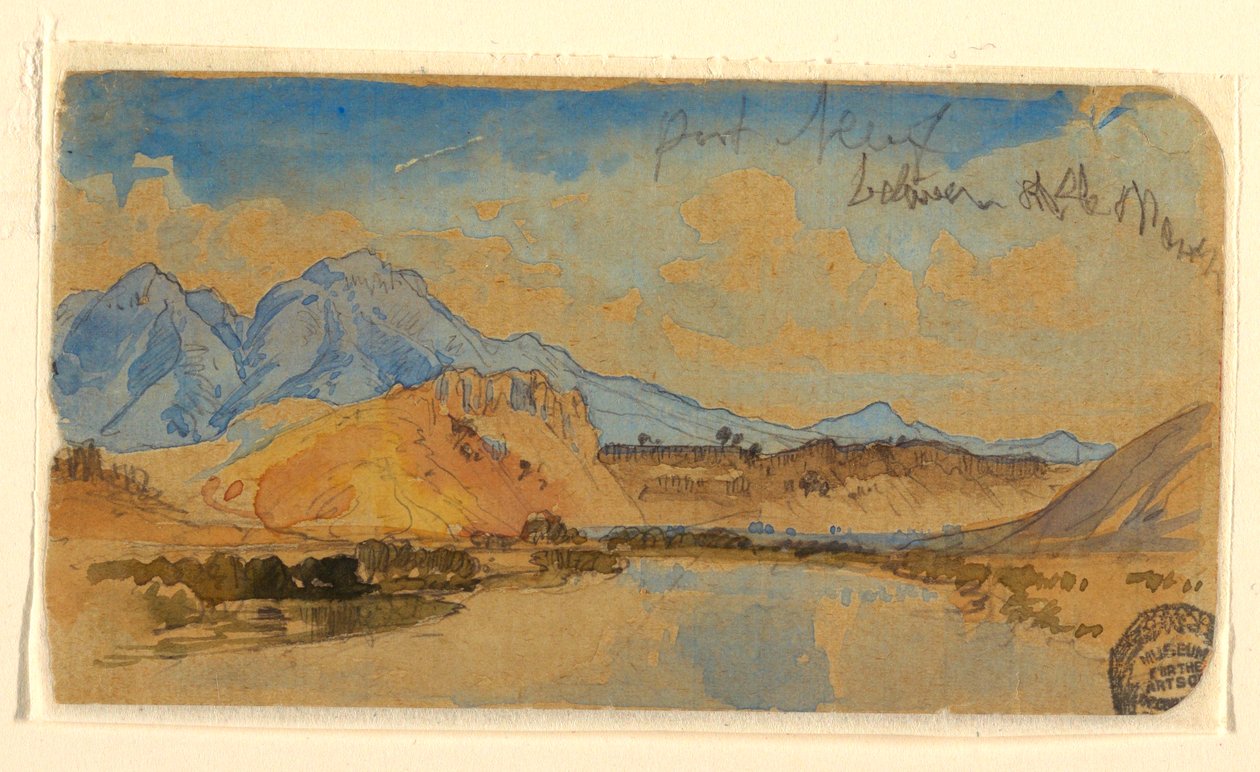 Zeichnung, Port Neuf Canyon, Idaho, möglicherweise 1879 von Thomas Moran
