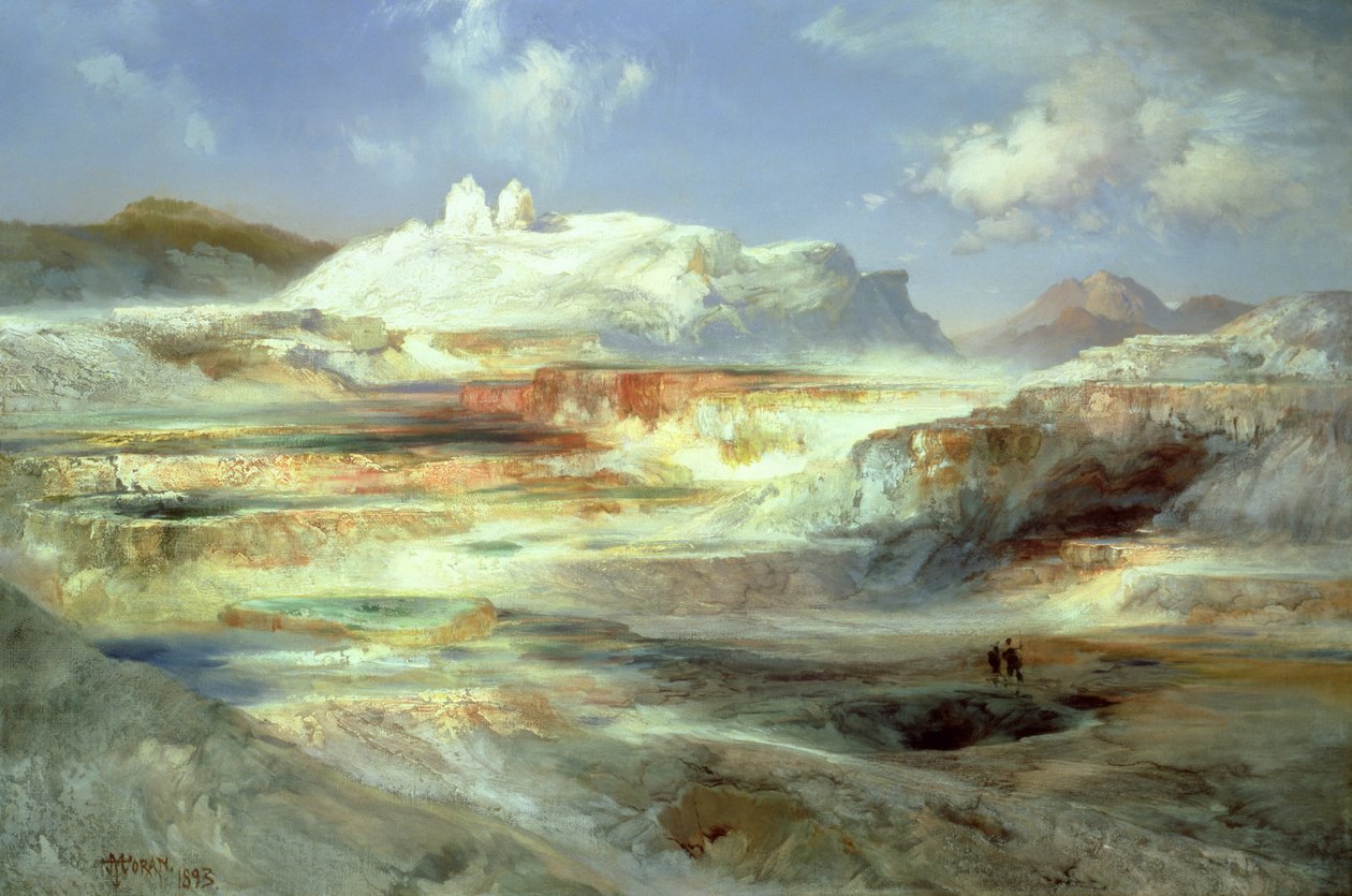 Jupiter Terrace, Yellowstone von Thomas Moran: Kunstdruck