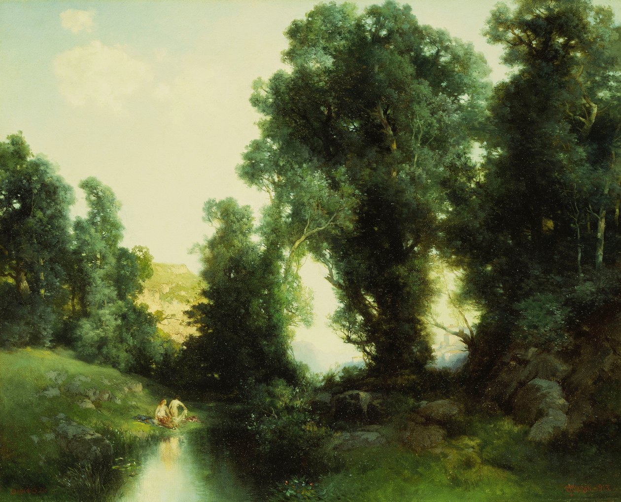 Das Badeloch, Cuernavaca, Mexiko, 1913 von Thomas Moran