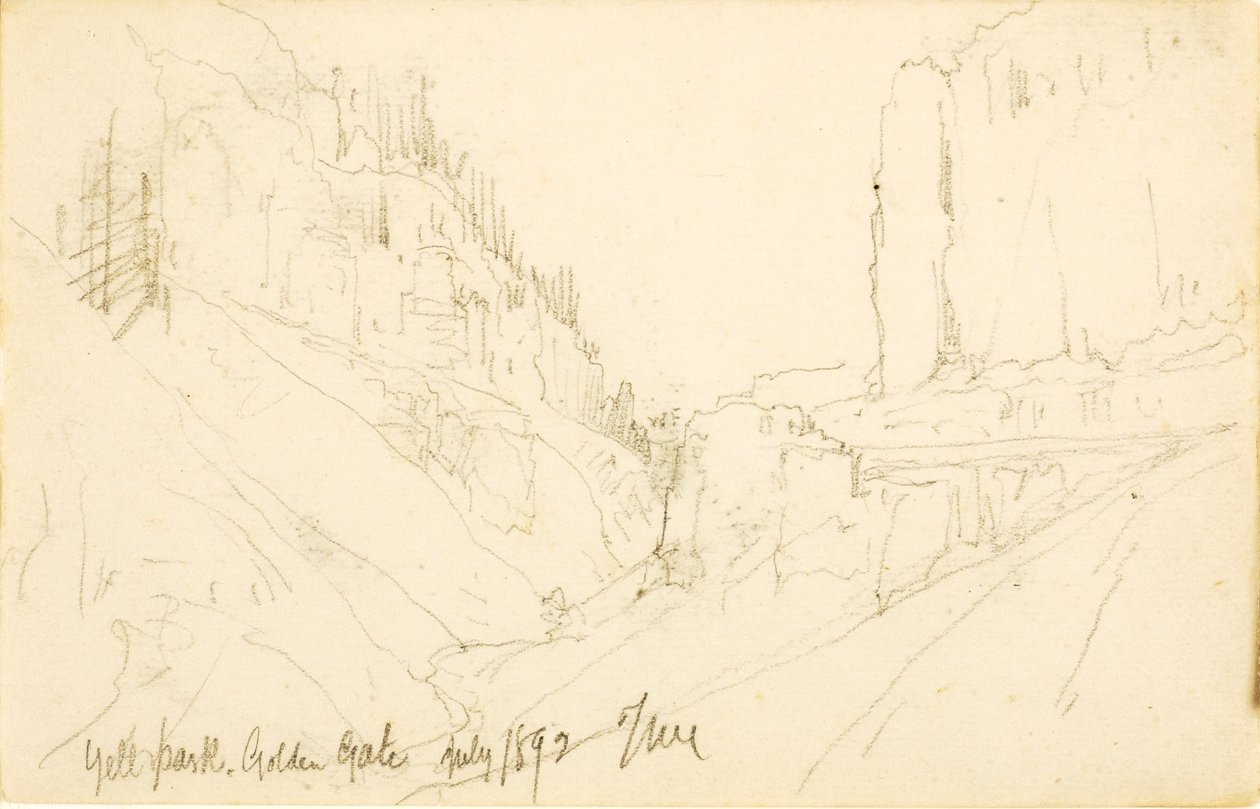 Yellowstone Park, Goldenes Tor von Thomas Moran