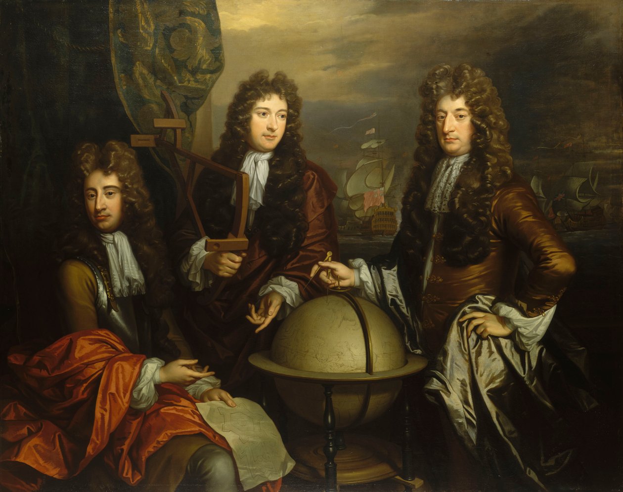 John Benbow (1653-1702), Sir Ralph Delavalle (ca. 1645-1707) und Thomas Phillips (ca. 1635-1693) von Thomas Murray