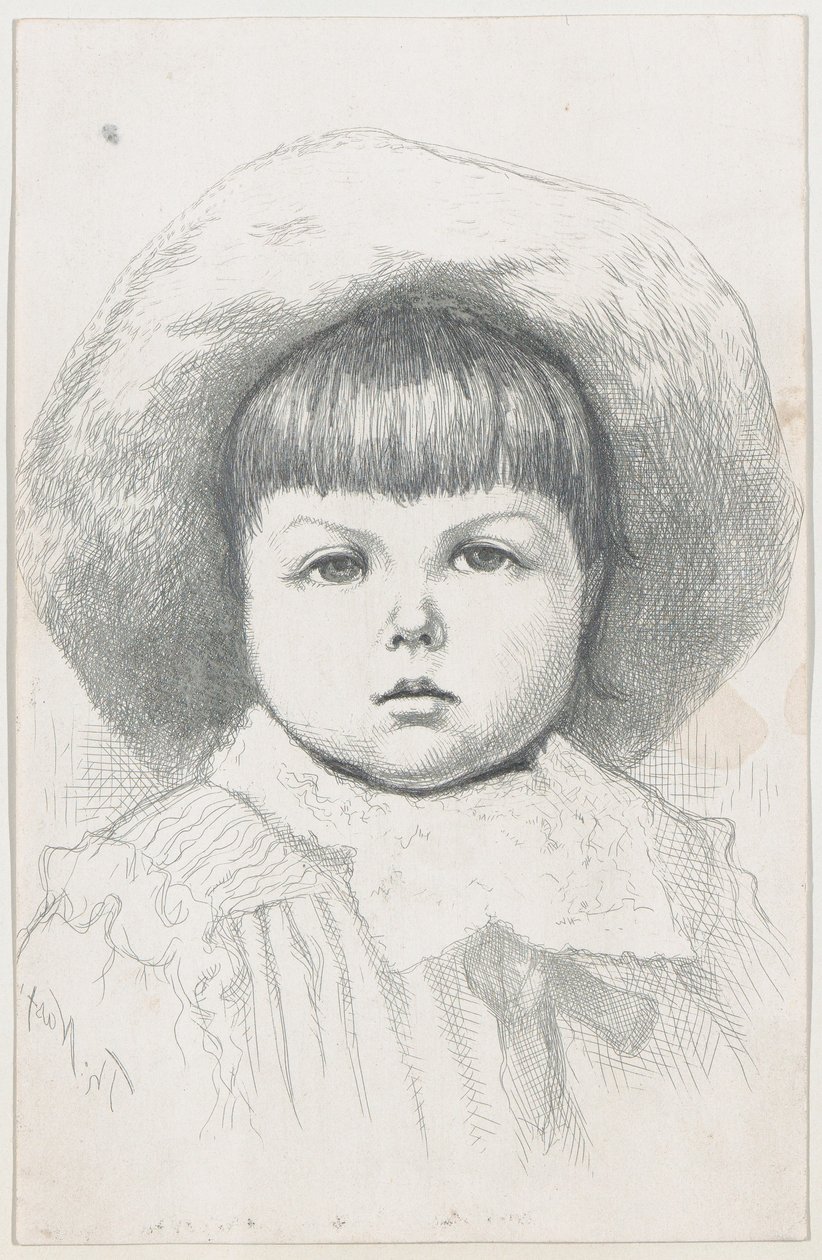 Porträt eines Kindes Cyril Nast, nach 1879 von Thomas Nast