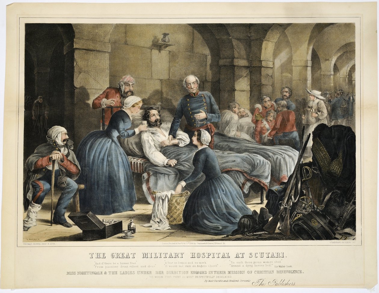 Das große Militärkrankenhaus in Scutari, gedruckt von Stannard und Dixon, 24. Februar 1855 von Thomas Packer