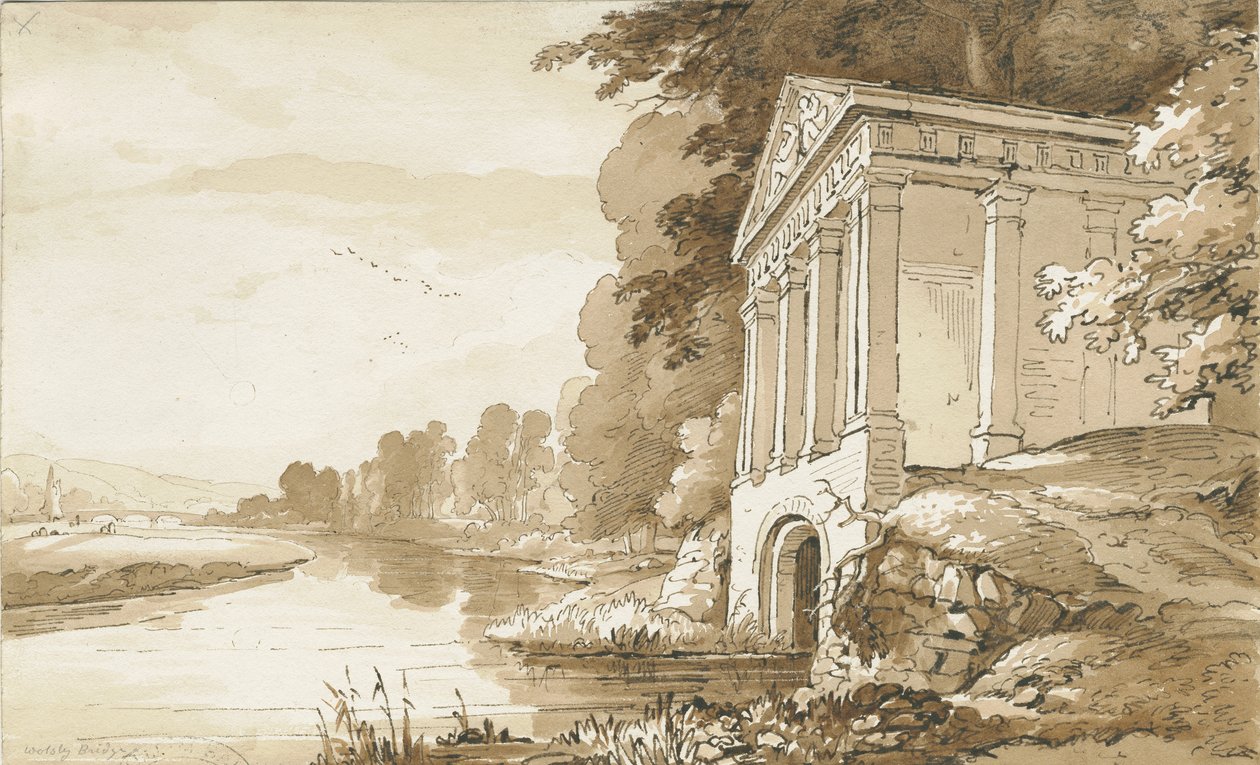Tempel bei Wolseley Bridge von Thomas Peploe Wood