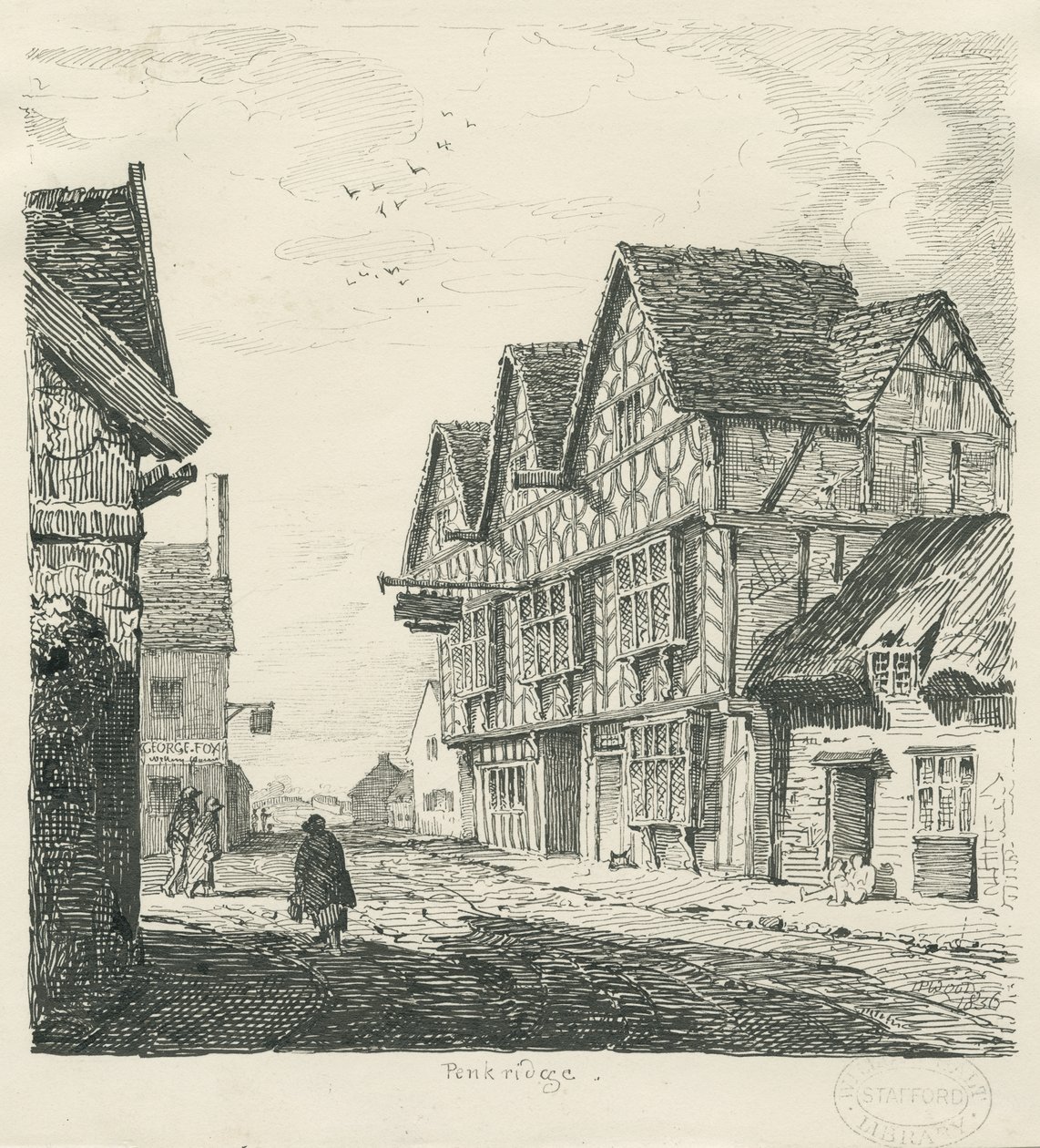 Penkridge Town - Altes Haus von Thomas Peploe Wood