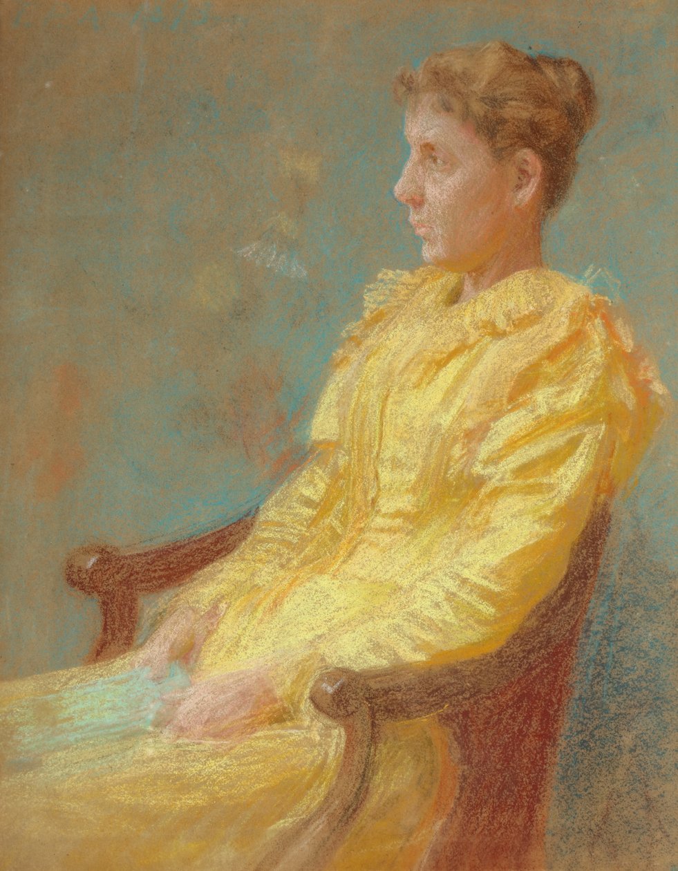 Porträt der Frau des Künstlers 1893 von Thomas Pollock Anshutz