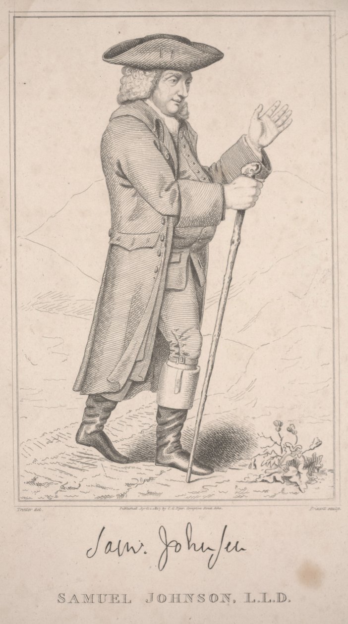 Samuel Johnson, auf seiner Highland-Tour 1773 von Thomas Priscott