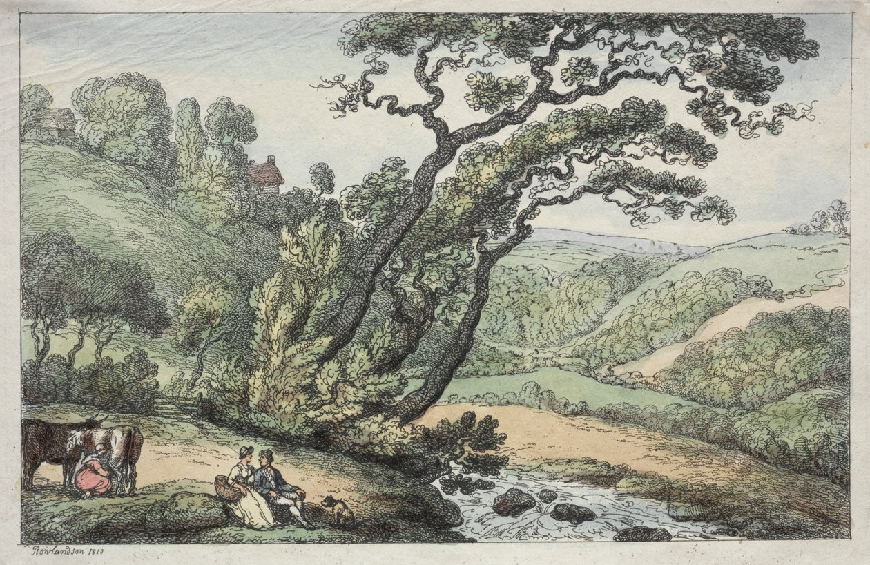 Eine kornische Aussicht, 1810 von Thomas Rowlandson