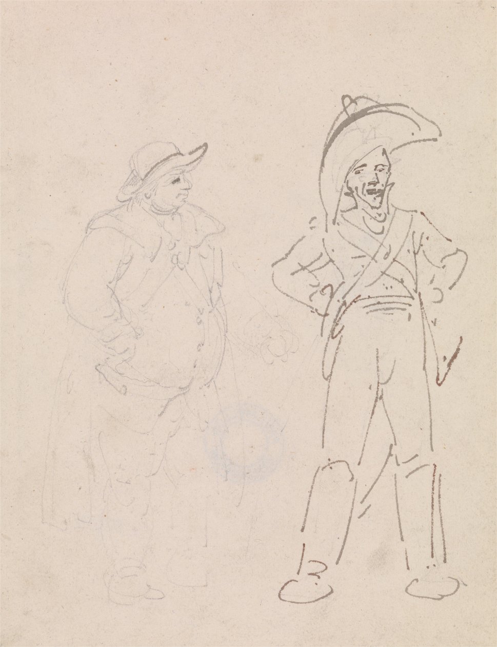 Ein Gendarm und ein anderer Mann von Thomas Rowlandson