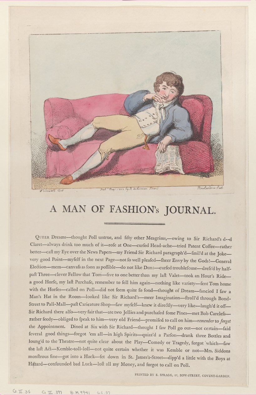 Das Tagebuch eines Modebewussten, 1. Mai 1802 von Thomas Rowlandson