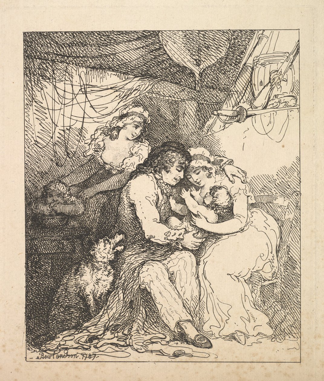 Die Familie eines Seemanns von Thomas Rowlandson