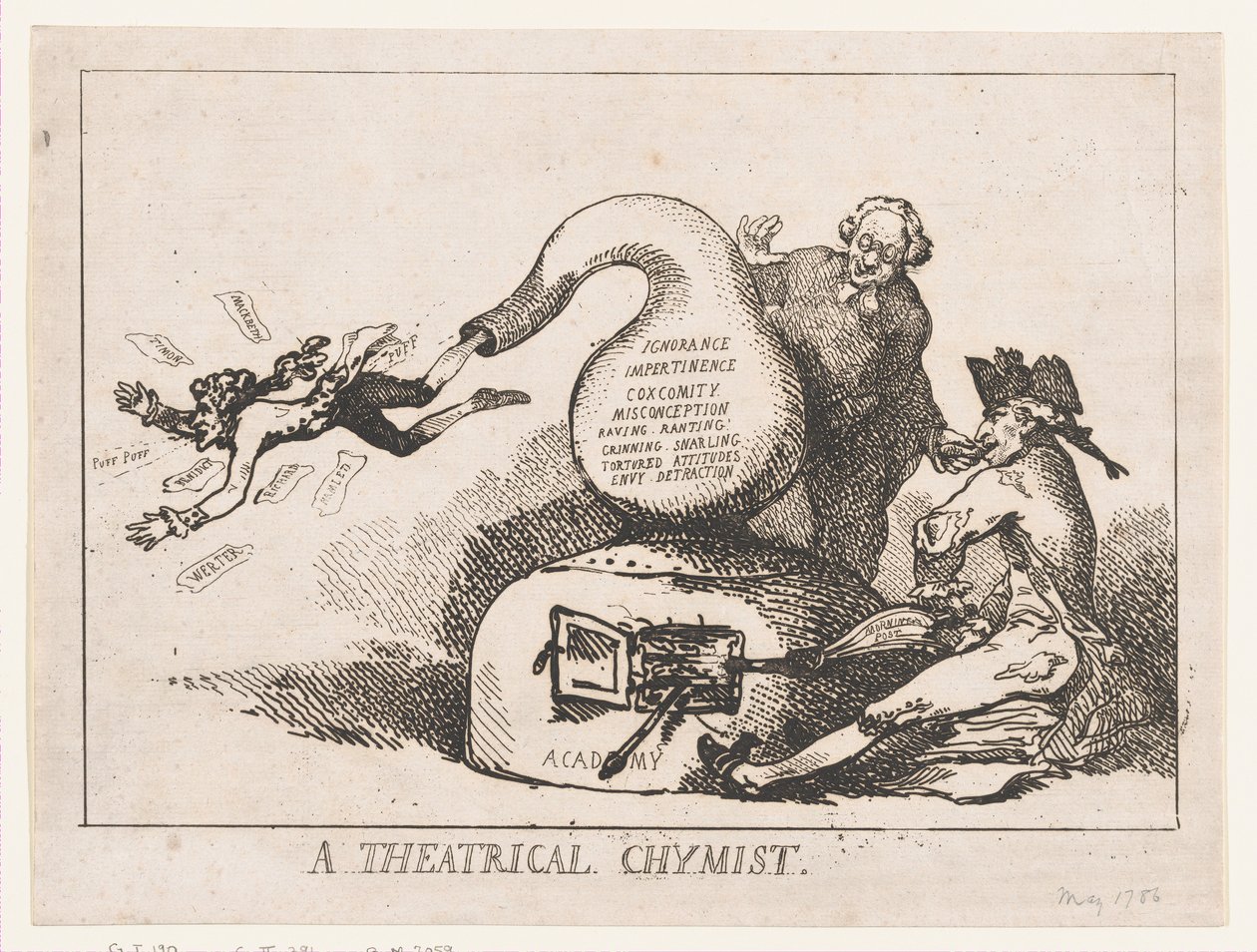 Ein theatralischer Chemiker von Thomas Rowlandson