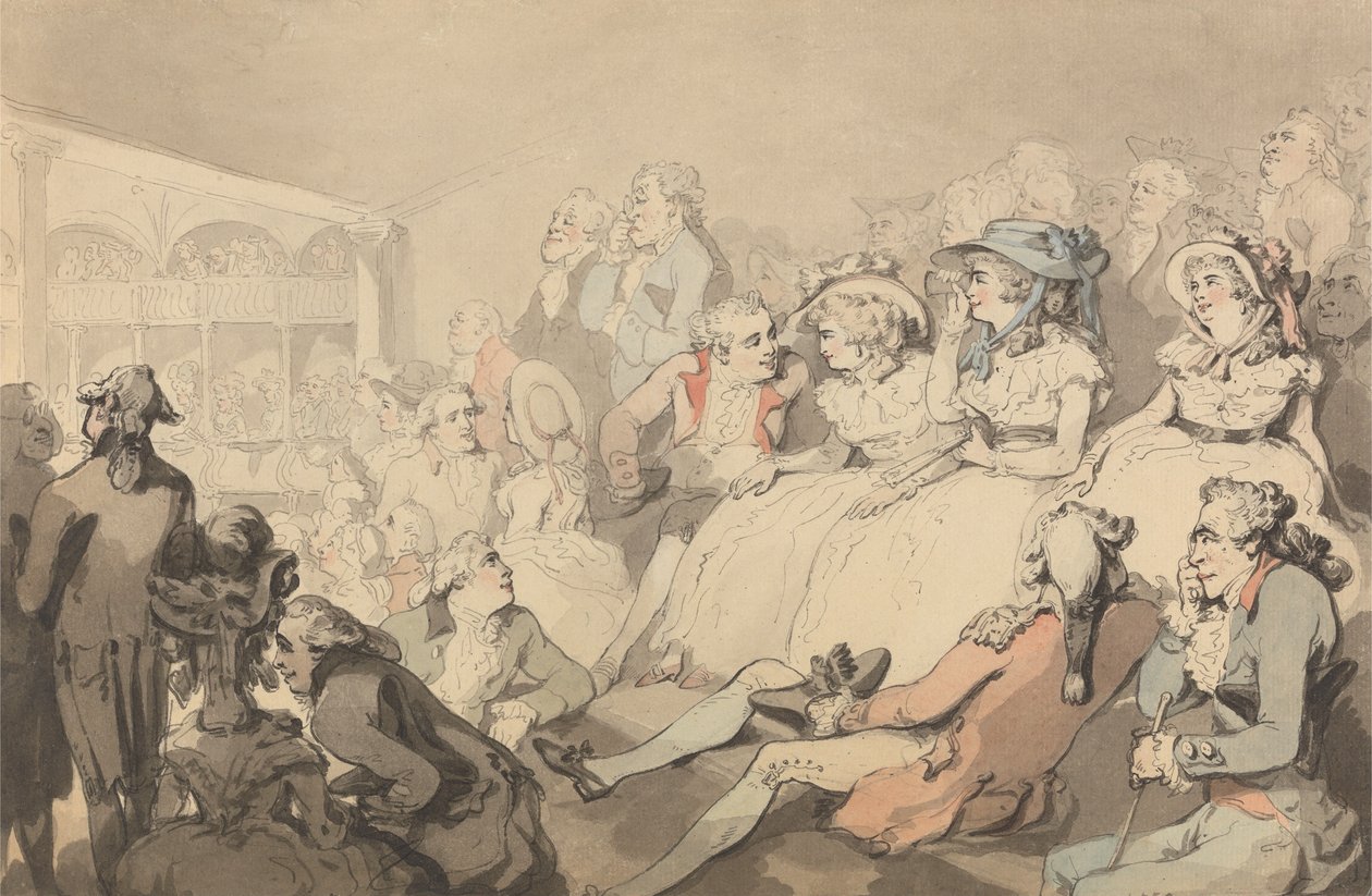 Ein Publikum, das ein Stück im Drury Lane Theatre sieht von Thomas Rowlandson