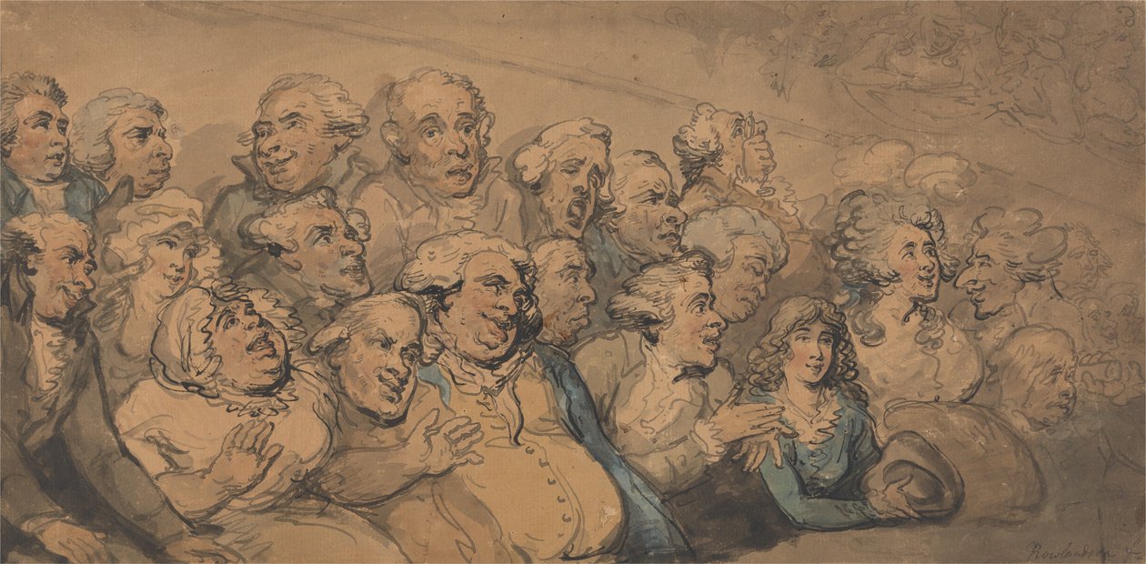 Ein Publikum im Drury Lane Theatre von Thomas Rowlandson