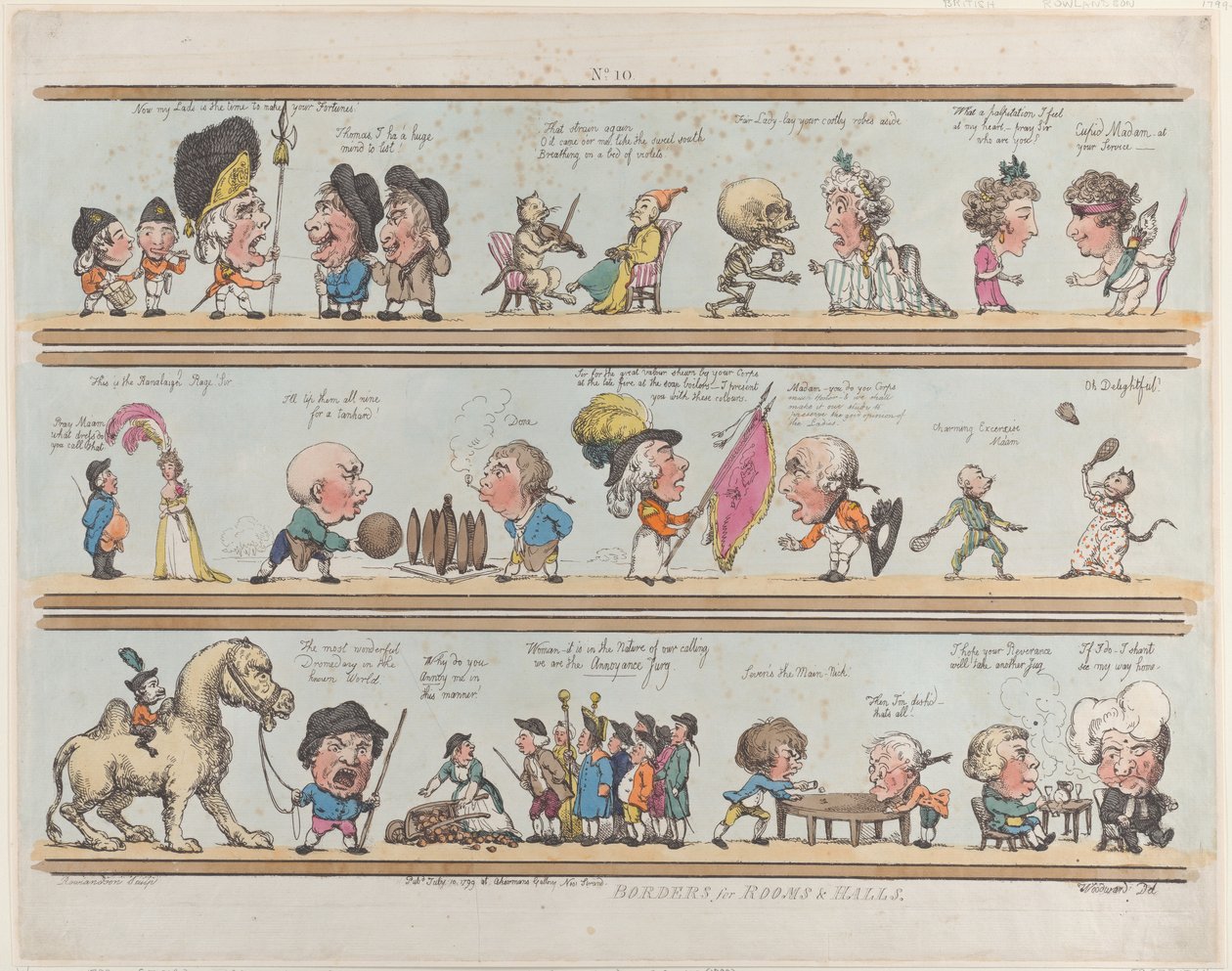 Bordüren für Räume und Hallen, Platte 10 von Thomas Rowlandson