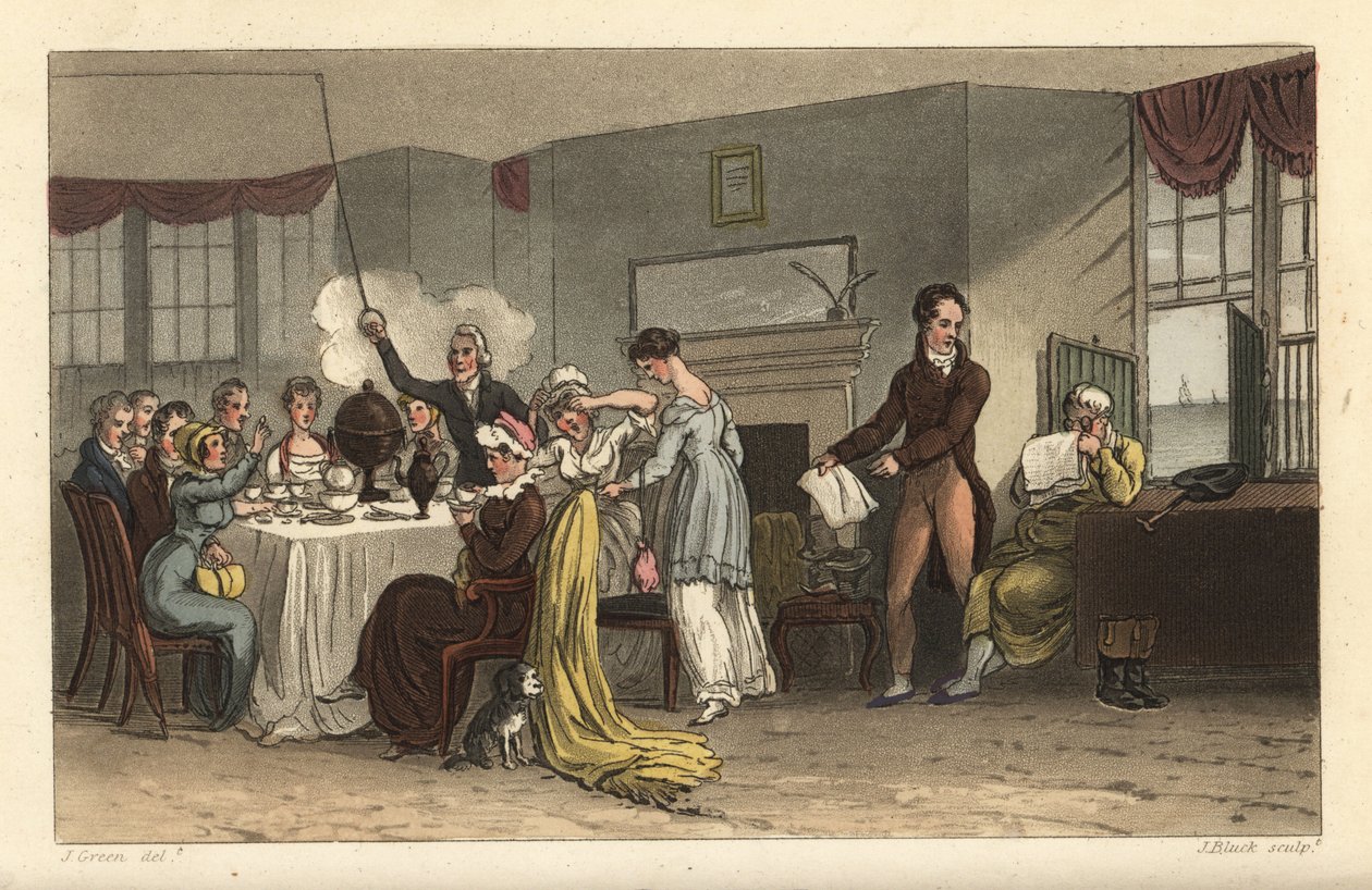 Frühstücksraum des Old Bell Inn, Scarborough von Thomas Rowlandson