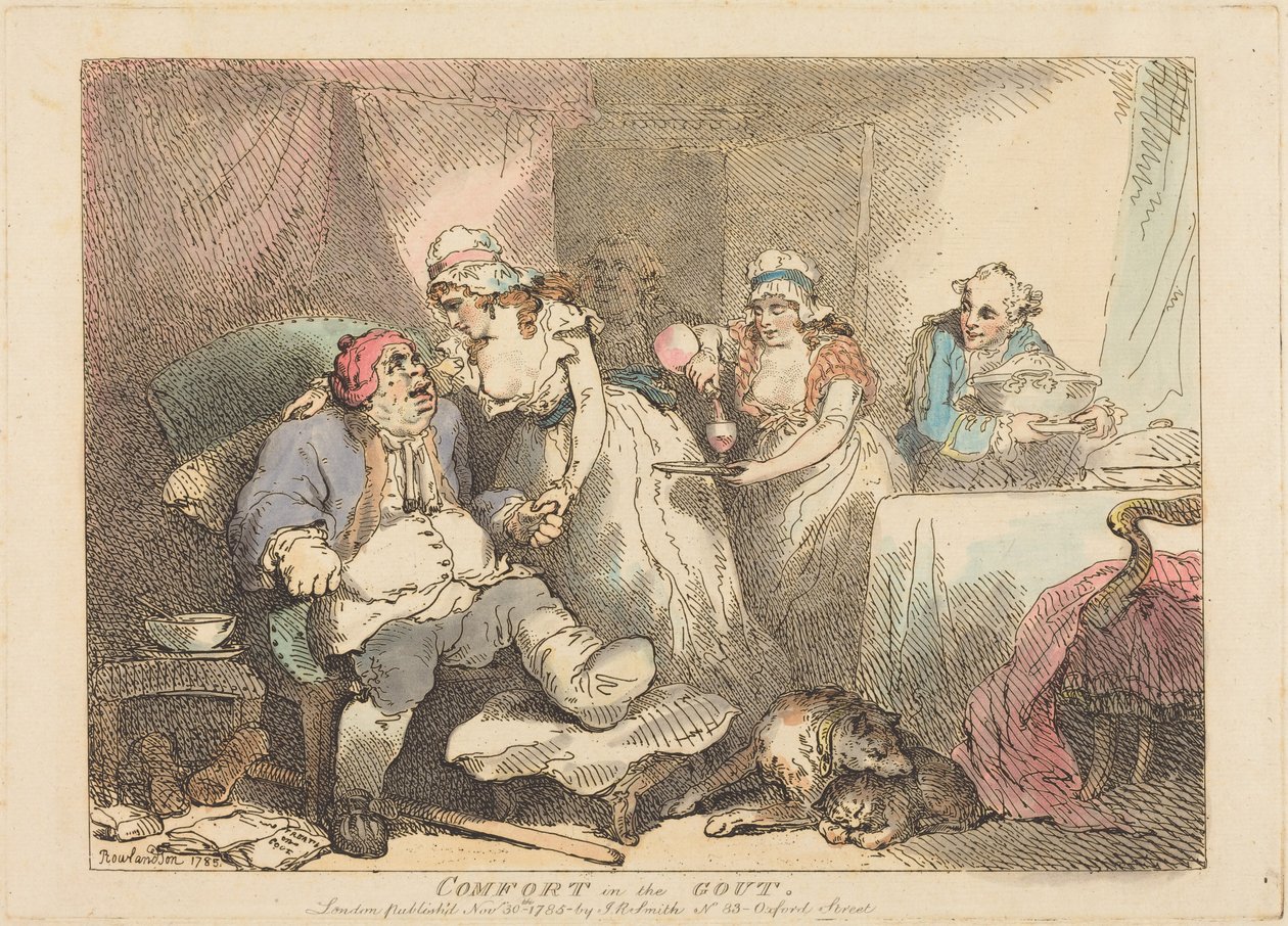Trost bei der Gicht von Thomas Rowlandson