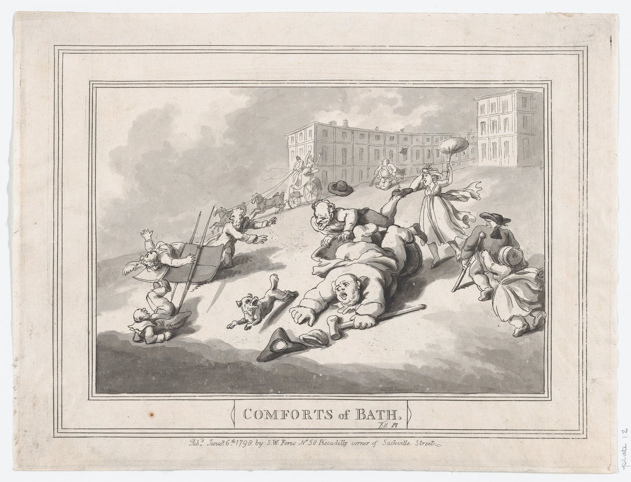 Komfort von Bath, Tafel 12, 6. Januar 1798 von Thomas Rowlandson
