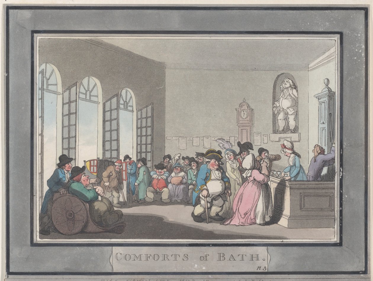 Annehmlichkeiten von Bath, Tafel 3 von Thomas Rowlandson