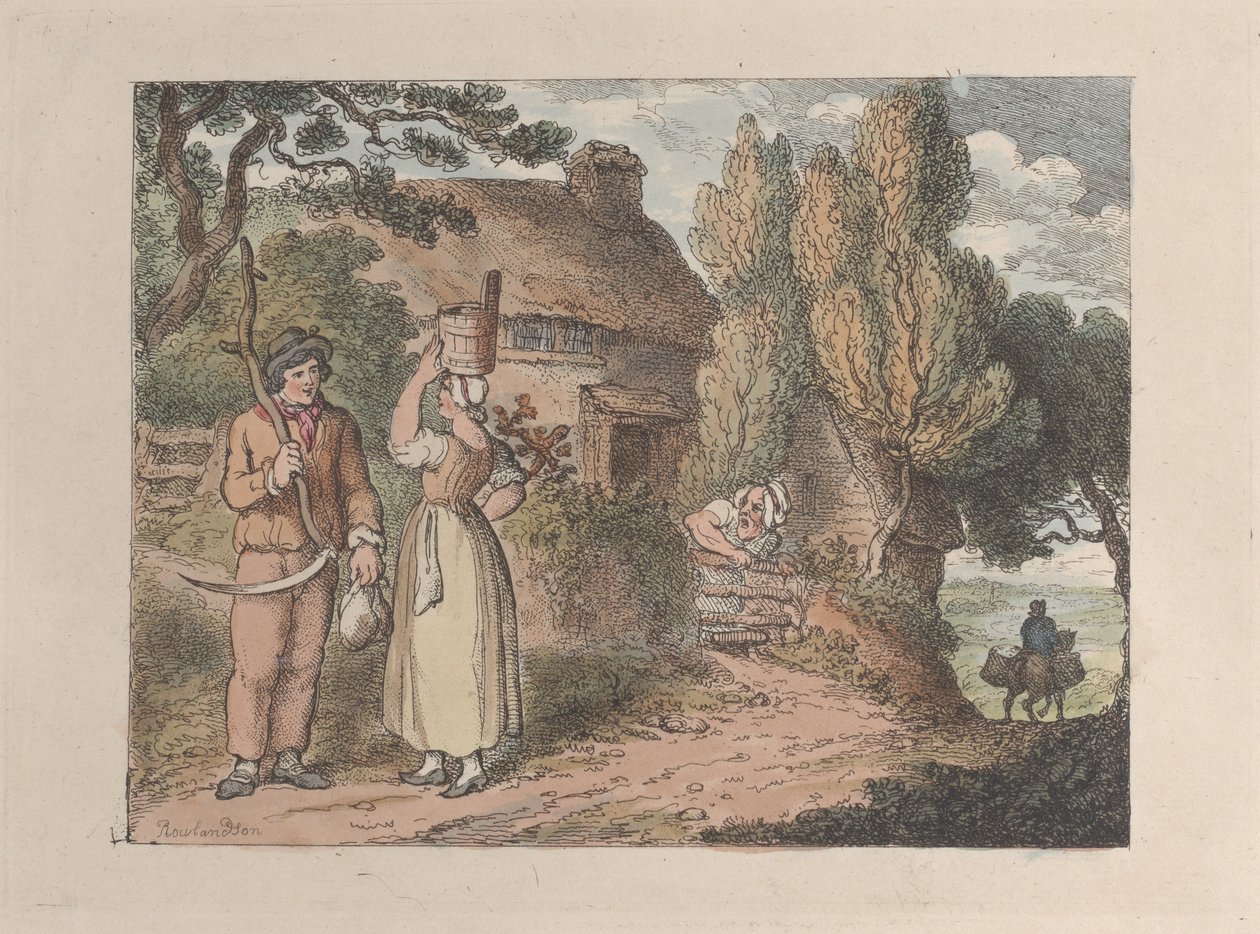 Cornwall, ein Aufseher, aus Ansichten in Cornwall, 1812 von Thomas Rowlandson