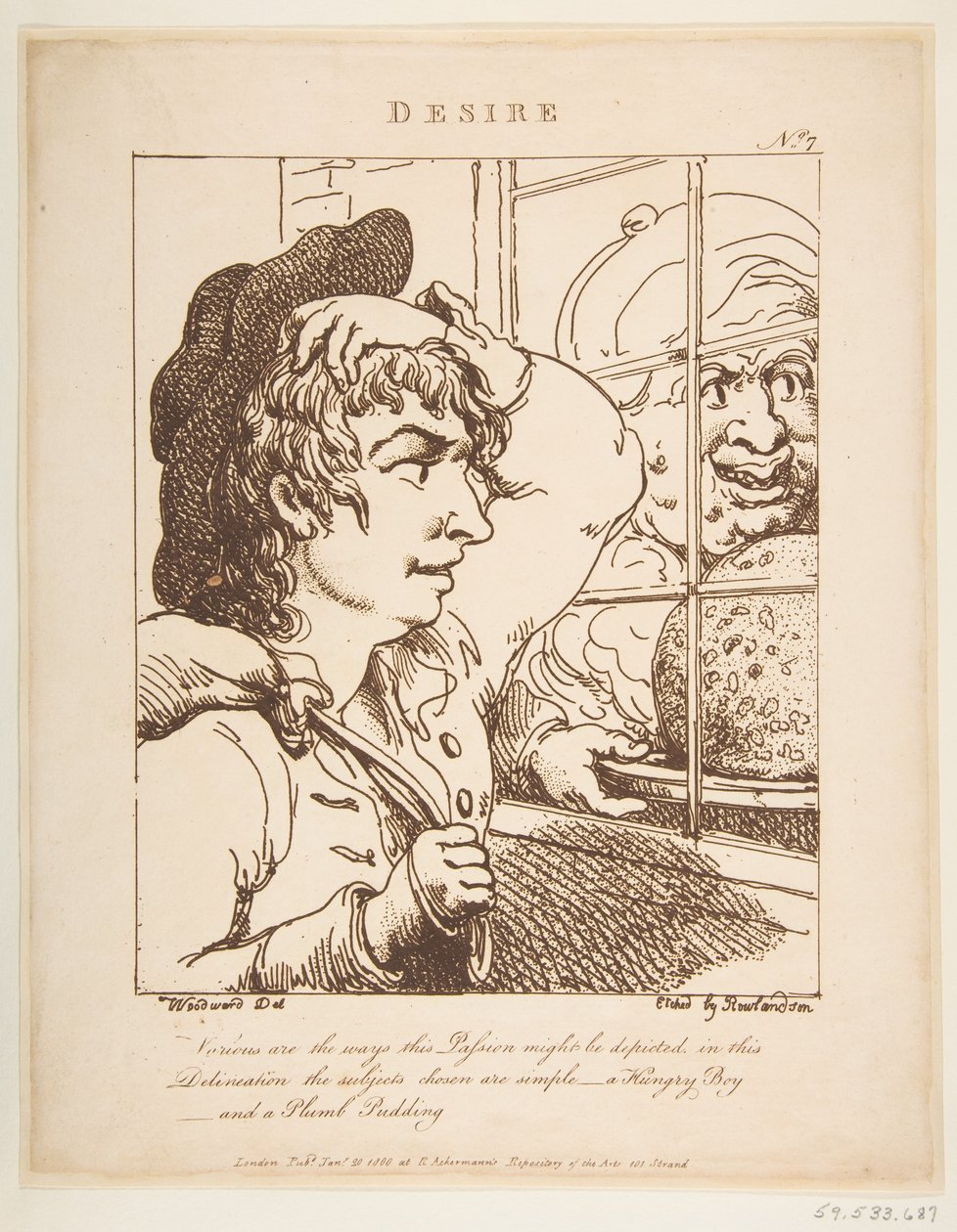 Desire Le Brun Travestiert, oder Karikaturen der Leidenschaften von Thomas Rowlandson