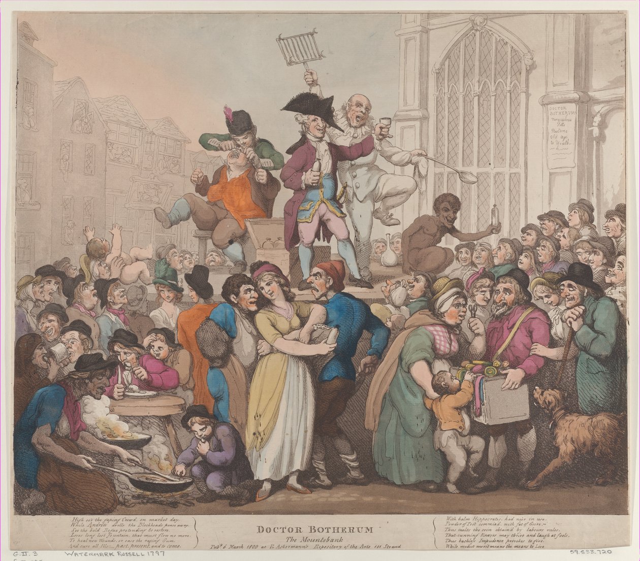 Doktor Botherum, der Montebank, 6. März 1800 von Thomas Rowlandson