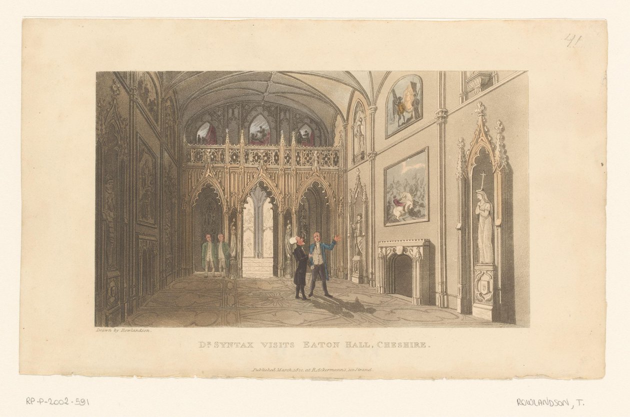 Doktor Syntax besucht Eaton Hall in Cheshire von Thomas Rowlandson