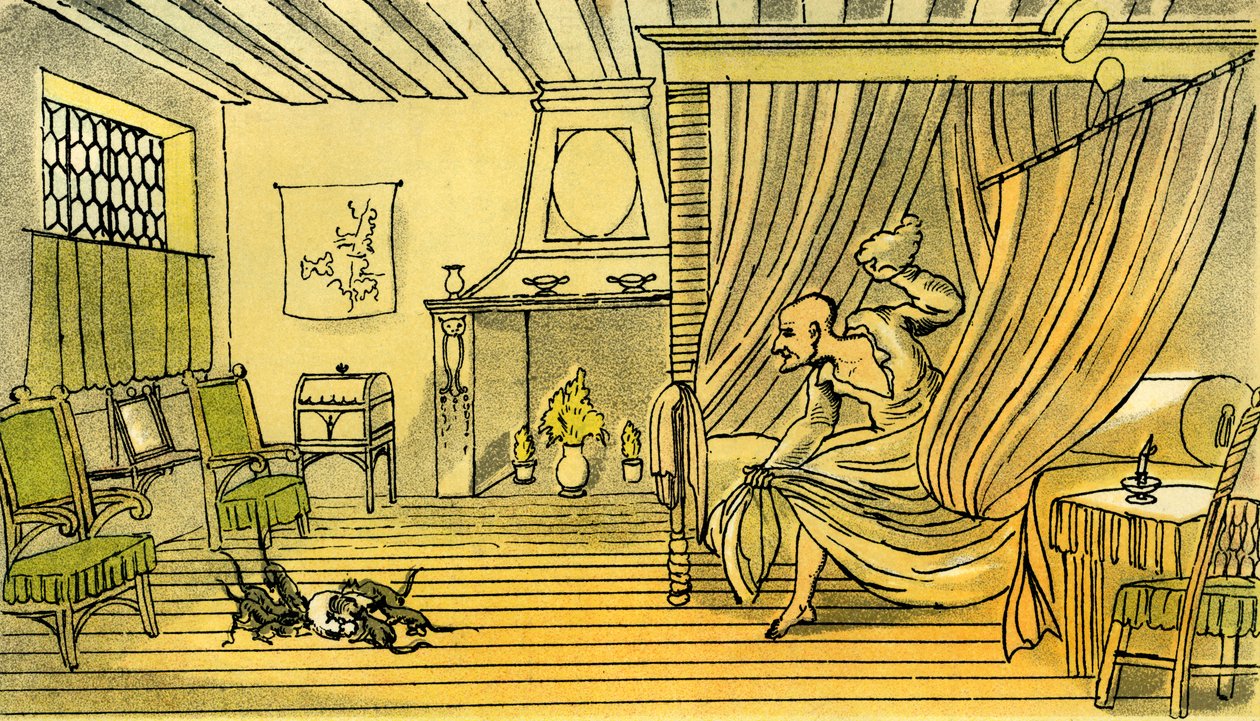 Dr. Syntax verliert seine Perücke von Thomas Rowlandson
