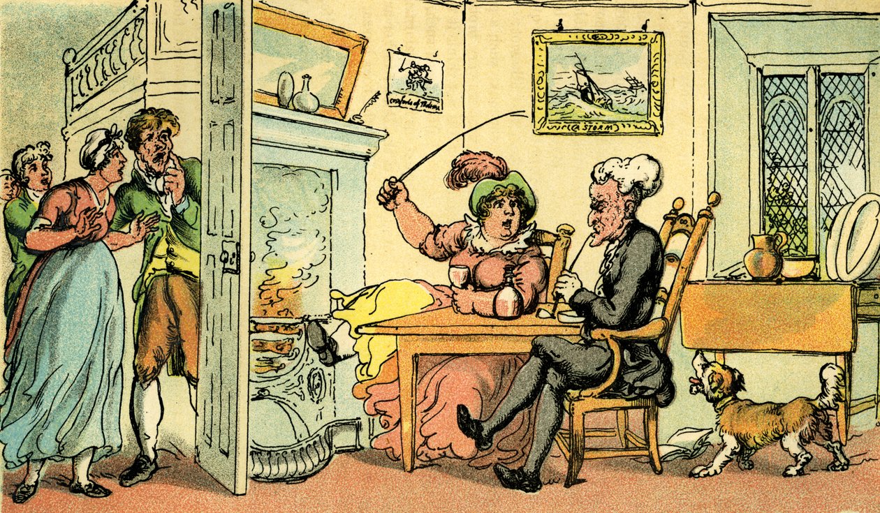 Dr. Syntax kehrt von seiner Reise zurück von Thomas Rowlandson