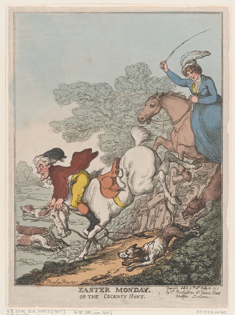 Ostermontag oder Die Cockney-Jagd, 14. Juli 1807 von Thomas Rowlandson