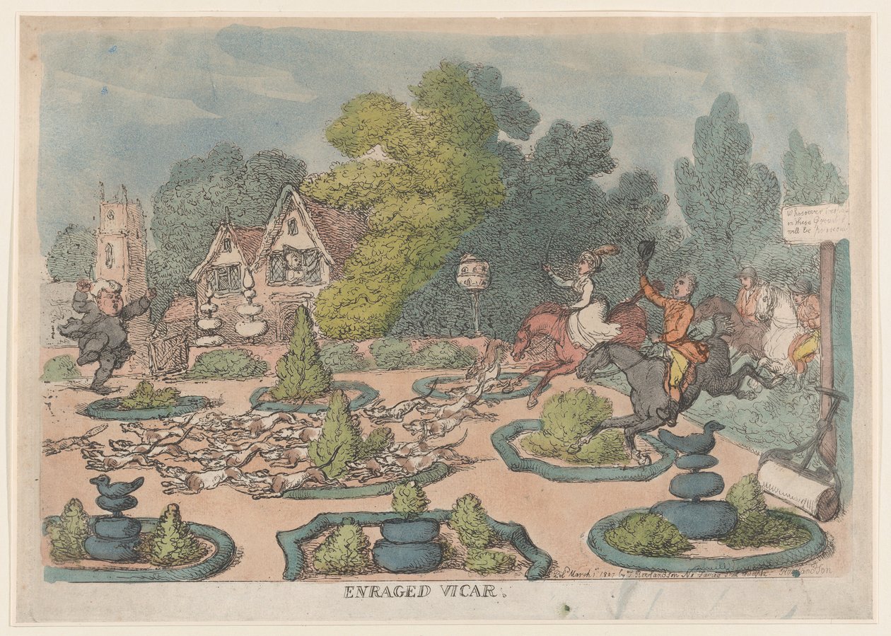 Wütender Vikar, 1. März 1807 von Thomas Rowlandson