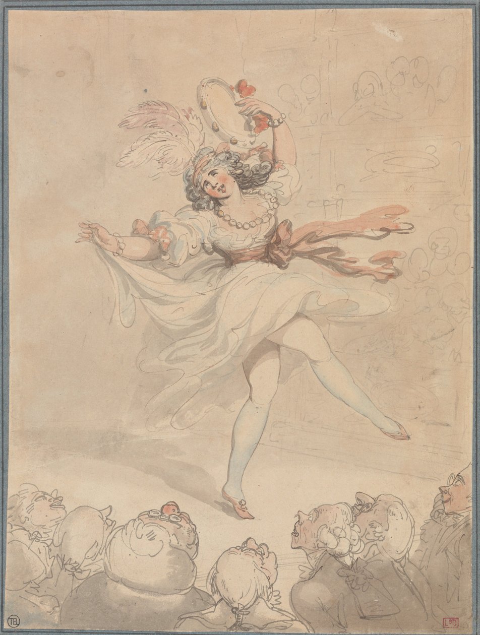 Tänzerin mit Tamburin von Thomas Rowlandson