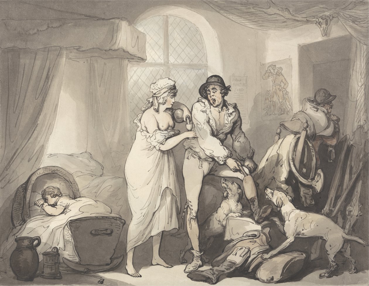 Vier Uhr auf dem Land, ca. 1788-90 von Thomas Rowlandson