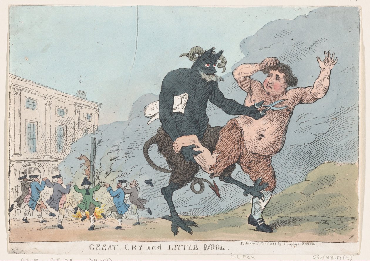 Großer Schrei und wenig Wolle, 22. Dezember 1783 von Thomas Rowlandson