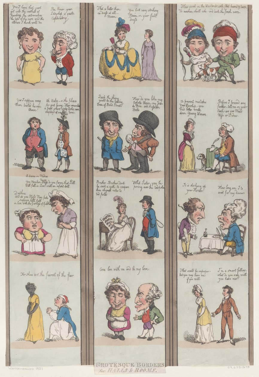 Groteske Ränder für Räume & Hallen, [1800], Nachdruck von Thomas Rowlandson