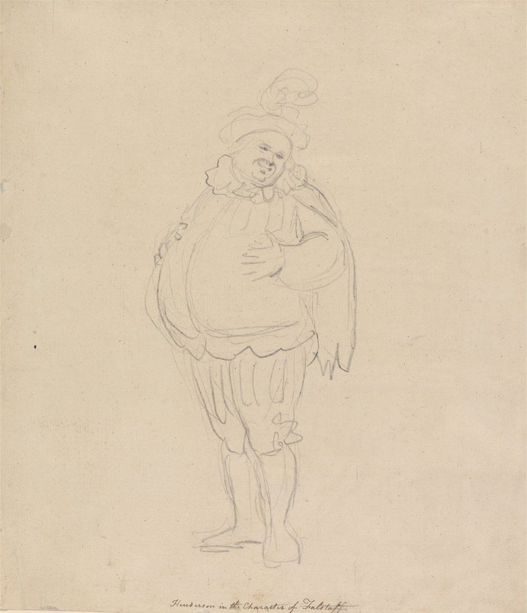 Henderson in der Rolle des Falstaff von Thomas Rowlandson