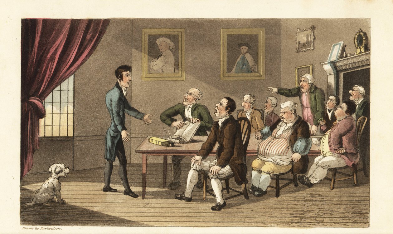 Johnny und seine Gläubiger von Thomas Rowlandson