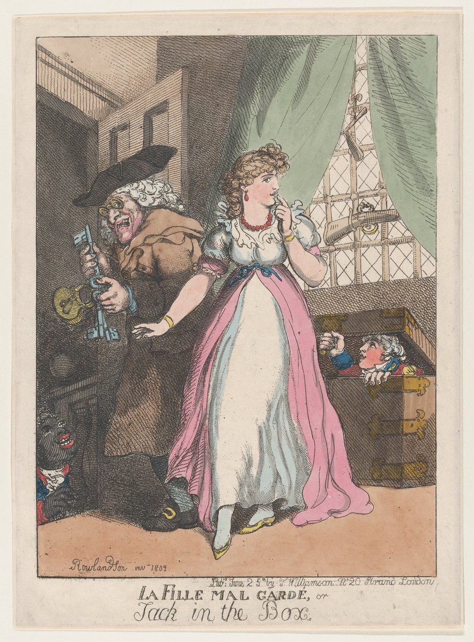 La Fille Mal Gardée, oder Jack in der Kiste, 25. Juni 1802 von Thomas Rowlandson