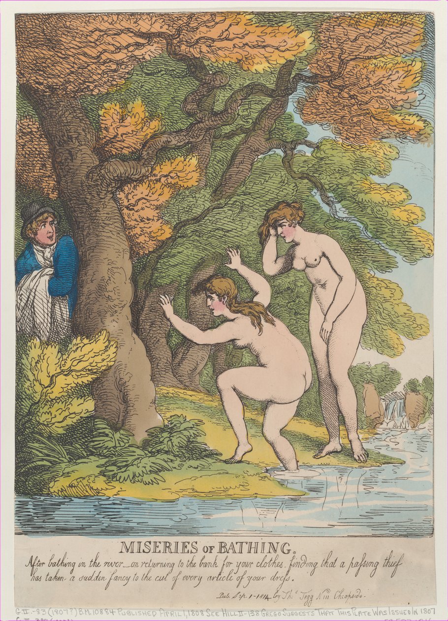 Leiden des Badens, [1. April 1808], neu aufgelegt am 1. September 1814 von Thomas Rowlandson