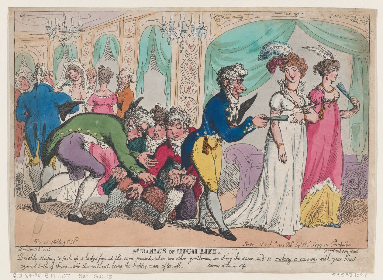 Elend des hohen Lebens, 1. März 1808 von Thomas Rowlandson