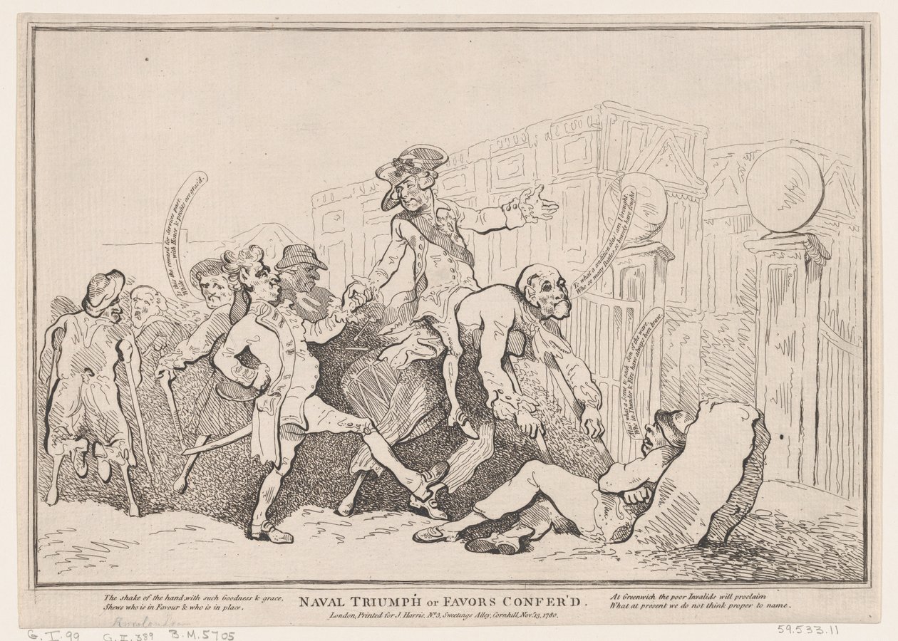 Seesieg oder gewährte Gunst, 13. November 1780 von Thomas Rowlandson