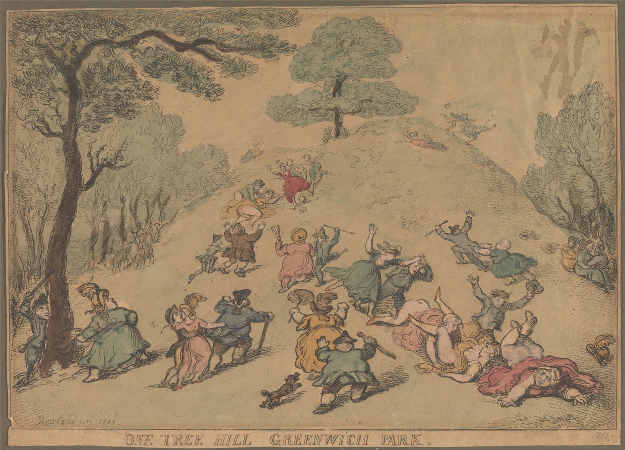 One Tree Hill Greenwich Park von Thomas Rowlandson