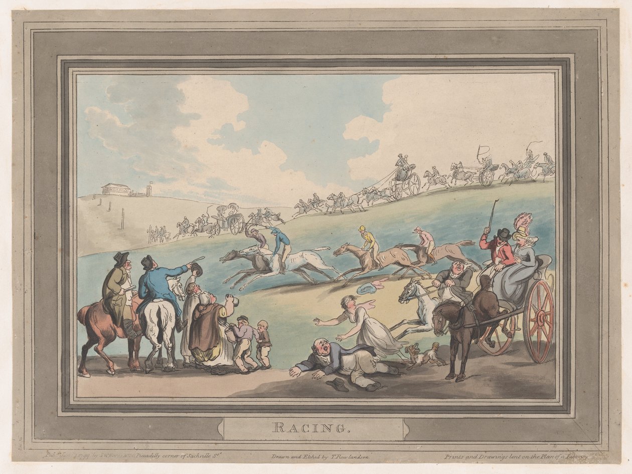 Rennen [Der Start], 1. Januar 1799 von Thomas Rowlandson