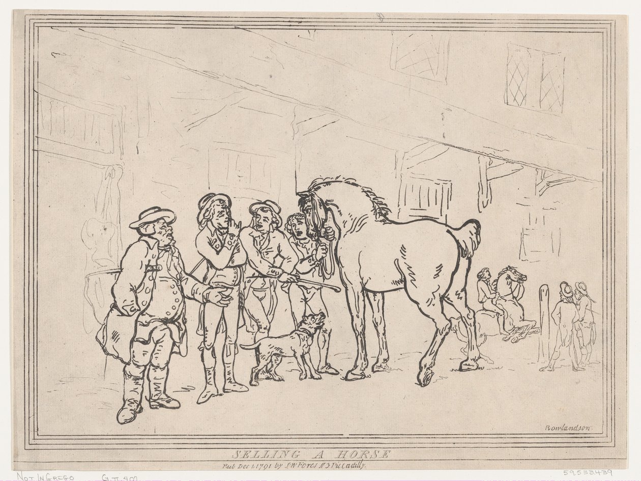 Pferdeverkauf von Thomas Rowlandson