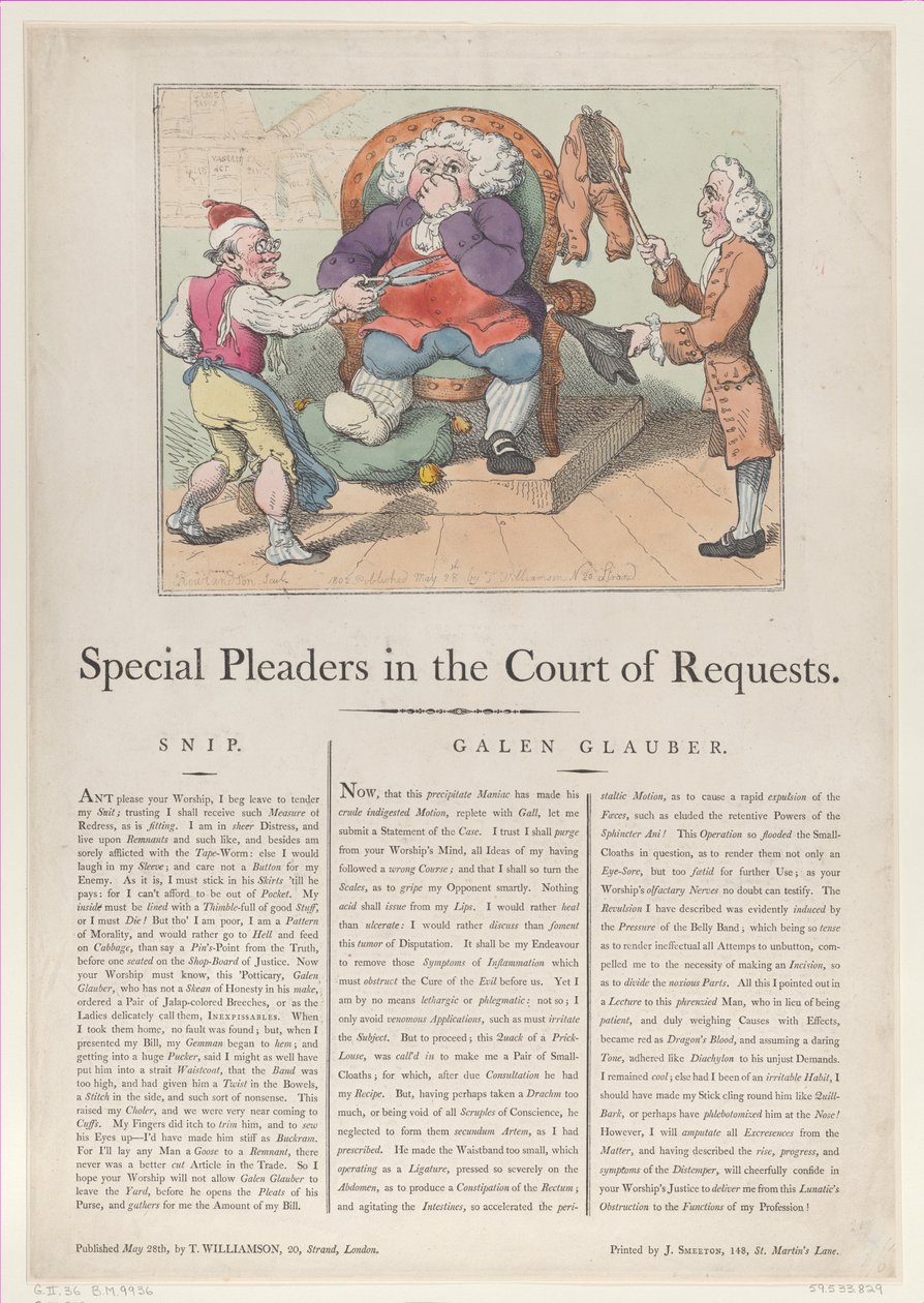 Spezialanwälte im Gericht der Anfragen, 28. Mai 1802 von Thomas Rowlandson