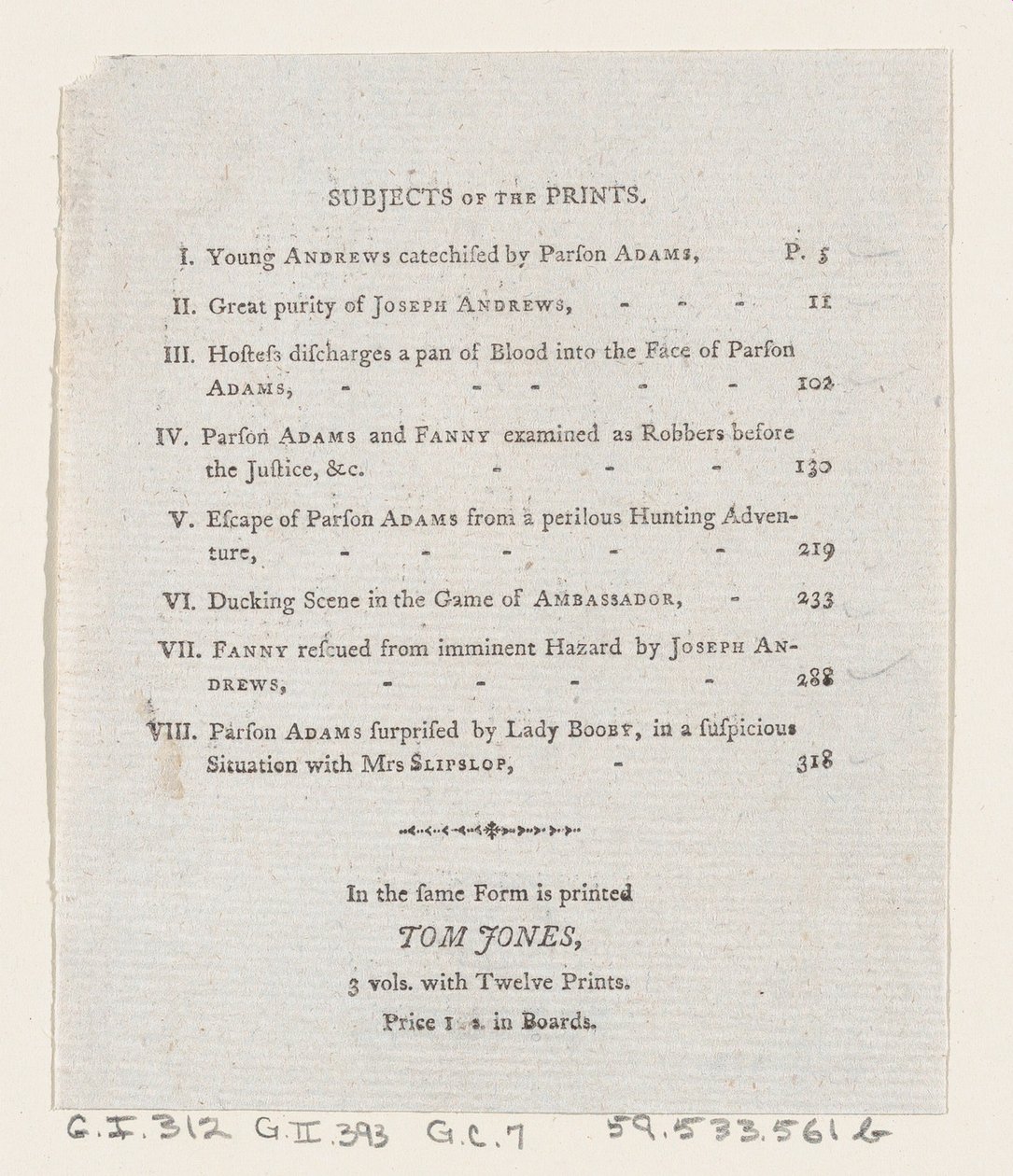 Inhaltsverzeichnis: Die Abenteuer von Joseph Andrews und sein Freund Mr. Abraham Adams von Thomas Rowlandson