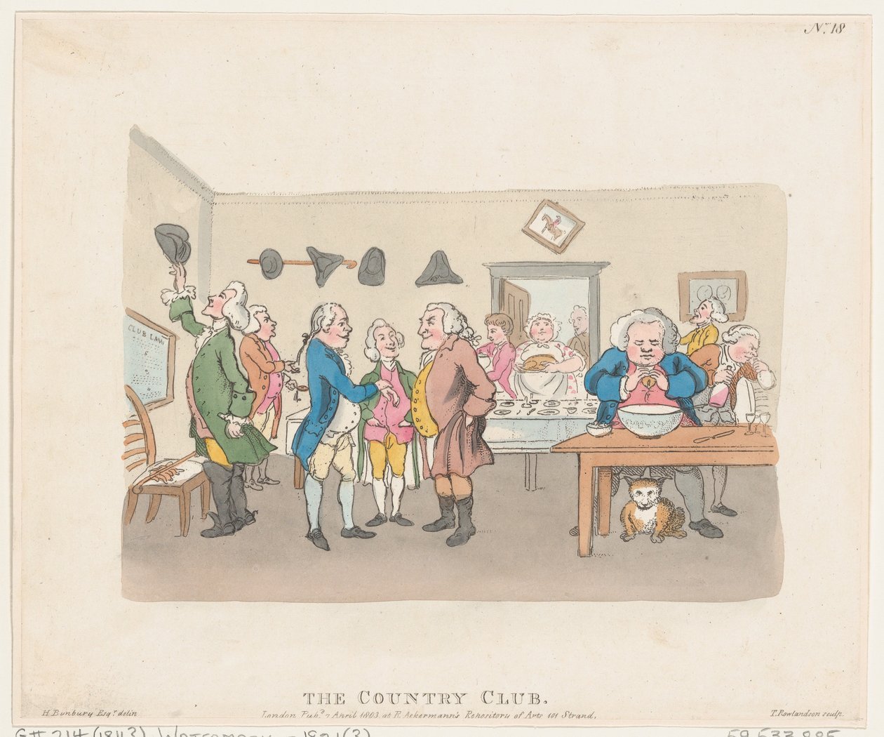 Der Country Club, 7. April 1803 von Thomas Rowlandson