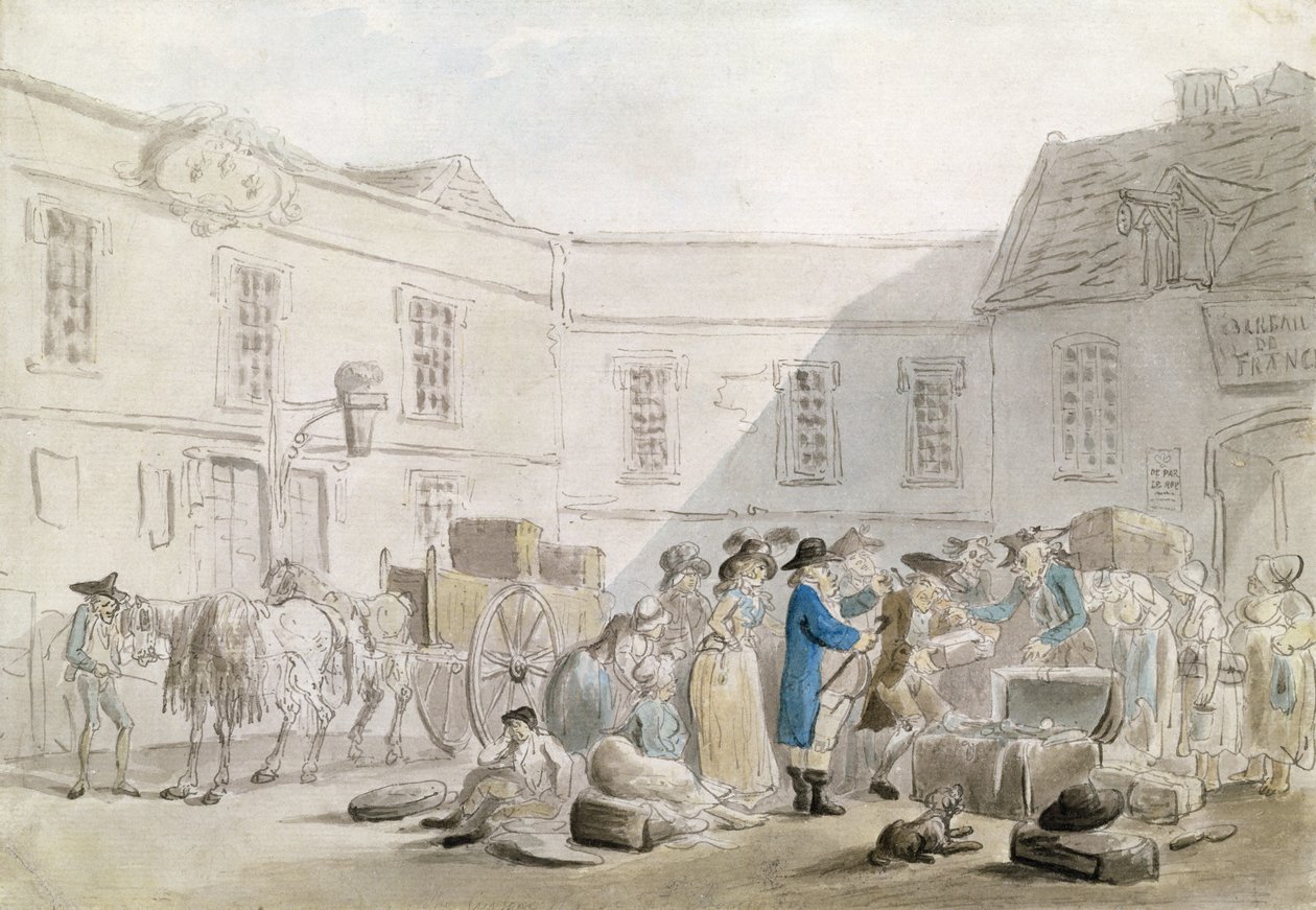 Das Zollhaus in Boulogne von Thomas Rowlandson