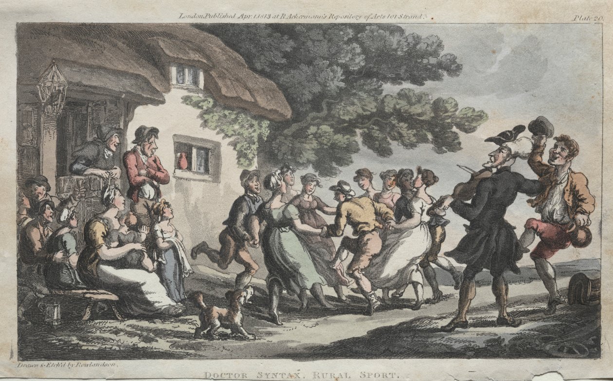 Der ehrwürdige Dr. Syntax Ländlicher Sport, 1813 von Thomas Rowlandson