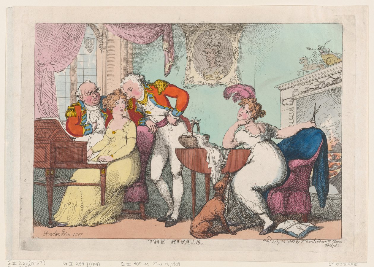 Die Rivalen, 14. Juli 1807 von Thomas Rowlandson